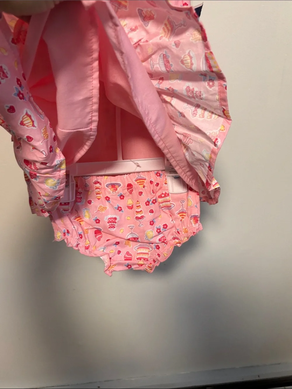 Cynthia Rowley Pink Dessert Print Dress with Matching Bloomers
